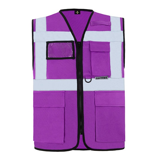 Kamizelka Dopasowana Odblaskowa Poliestrowa KX802 - Violett