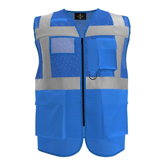 Kamizelka Siatkowa Oddychajaca Poliestrowa KX808 - Blue