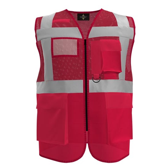 Kamizelka Siatkowa Oddychajaca Poliestrowa KX808 - Red