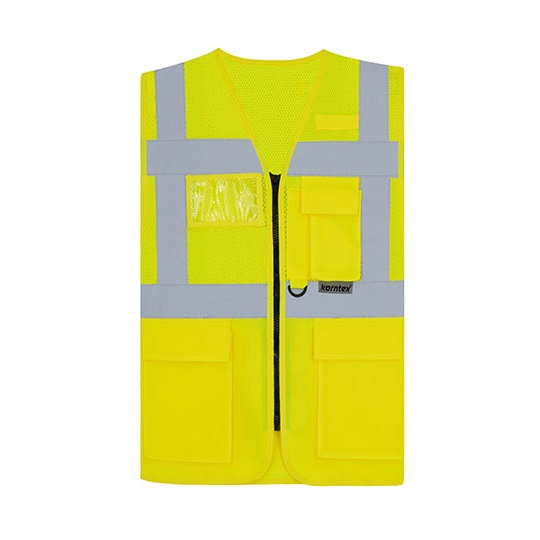 Kamizelka Siatkowa Oddychajaca Poliestrowa KX808 - Signal Yellow