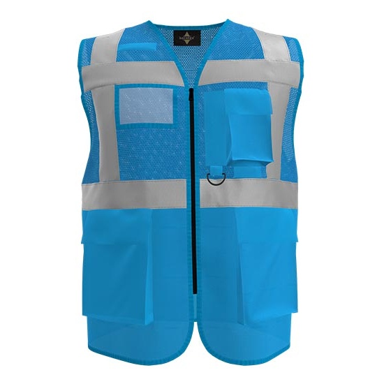 Kamizelka Siatkowa Oddychajaca Poliestrowa KX808 - Sky Blue