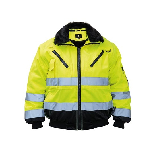 Kurtka Pilotka Hi-Vis Odpinana KX809S - Signal Yellow & Black