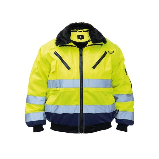 Kurtka Pilotka Hi-Vis Odpinana KX809S - Signal Yellow & Navy