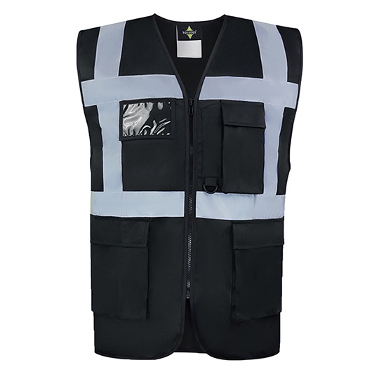 Kamizelka Luzna Odblaskowa Poliestrowa KX810 - Black
