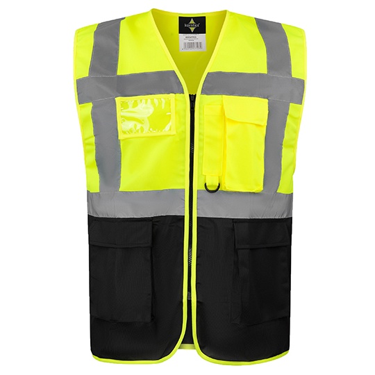 Kamizelka Luzna Odblaskowa Poliestrowa KX810 - Signal Yellow & Black