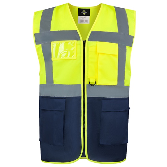 Kamizelka Luzna Odblaskowa Poliestrowa KX810 - Signal Yellow & Navy