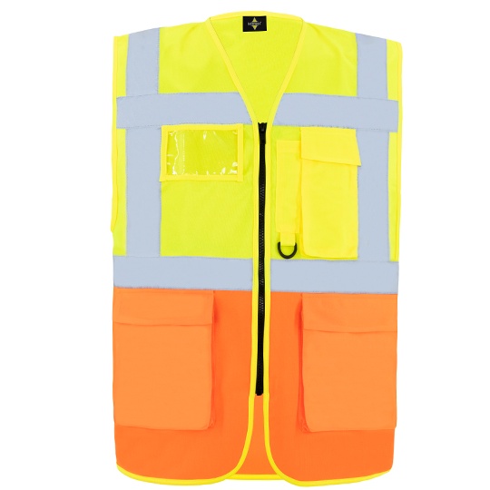 Kamizelka Luzna Odblaskowa Poliestrowa KX810 - Signal Yellow & Signal Orange