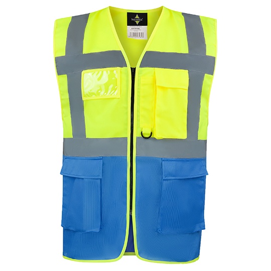 Kamizelka Luzna Odblaskowa Poliestrowa KX810 - Yellow & Blue
