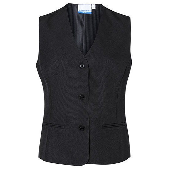 Kamizelka Damska Taliowana Klasyczna Plotno KY012 - Black (ca. Pantone 419C)