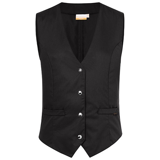Kamizelka Taliowana Dopasowana Twill Latwa Pielegnacja KY034 - Black (ca. Pantone 419C)