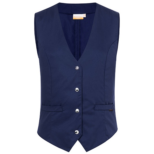 Kamizelka Taliowana Dopasowana Twill Latwa Pielegnacja KY034 - Navy (ca. Pantone 533C)