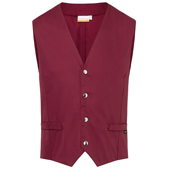Kamizelka Meska Slim Twill KY035 - Bordeaux (ca. Pantone 209C)