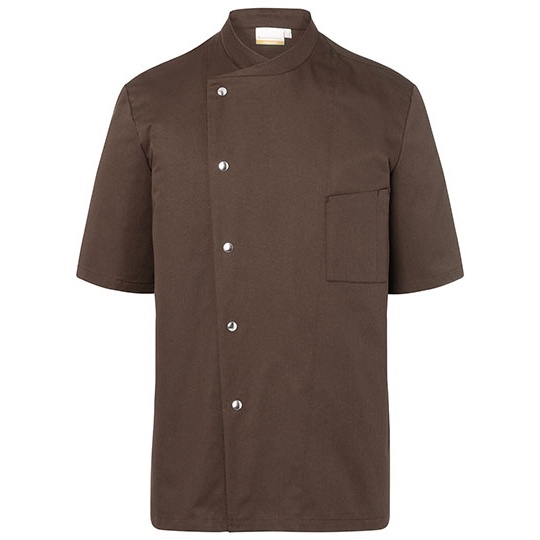 Męska kurtka szefa kuchni z krótkim rękawem KY037 - Light Brown (ca. Pantone 438C)