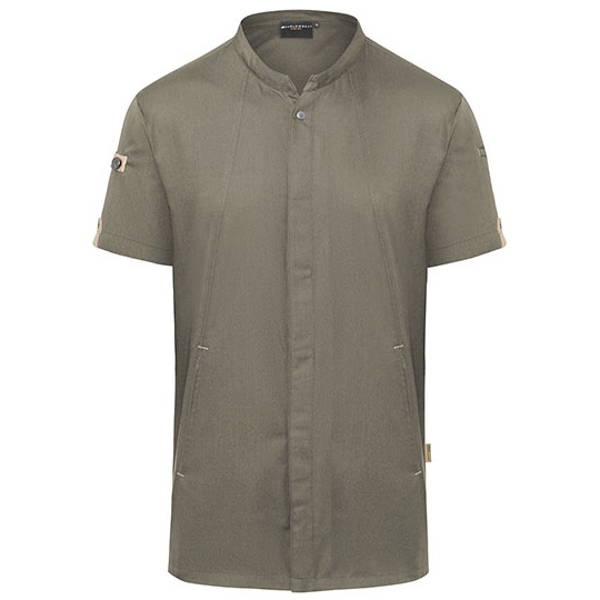 Kurtka Szefa Kuchni Slim z Krótkim Rękawem KY052 - Sage (ca. Pantone 416C)