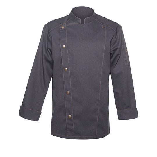 Kurtka Kucharska Jeansowa Slim KY099 - Vintage Black (ca. Pantone Cool Grey11C)