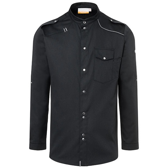 Koszula Szefa Kuchni Slim Twill KY103 - Black (ca. Pantone 419C)