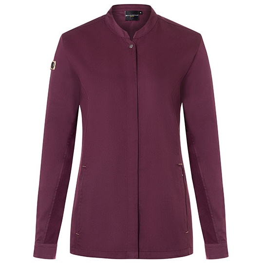 Kurtka Kucharska Damska Slim Fit Oddychajaca Poliester Bawelna KY134 - Aubergine (ca. Pantone 5185C)