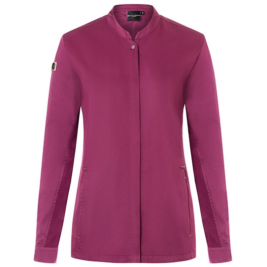 Kurtka Kucharska Damska Slim Fit Oddychajaca Poliester Bawelna KY134 - Fuchsia (ca. Pantone 689C)