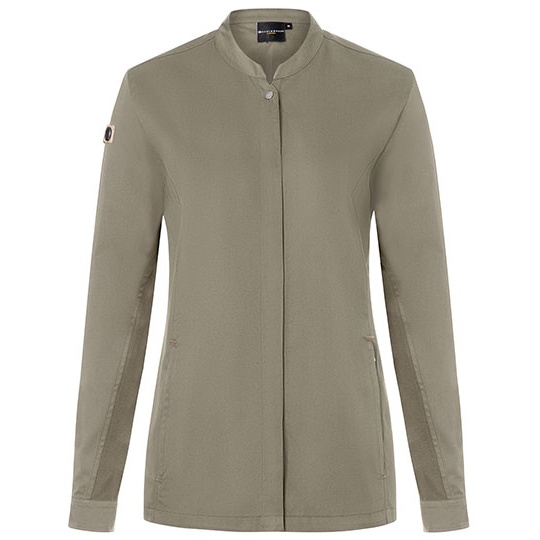 Kurtka Kucharska Damska Slim Fit Oddychająca Poliester Bawełna KY134 - Sage (ca. Pantone 416C)