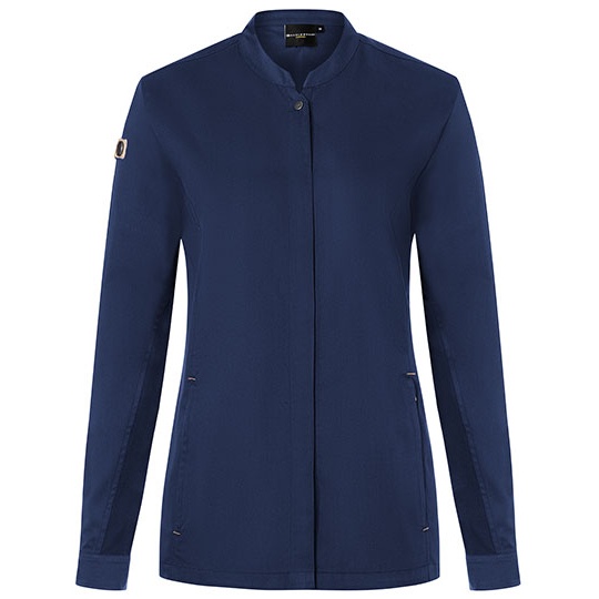 Kurtka Kucharska Damska Slim Fit Oddychajaca Poliester Bawelna KY134 - Steel Blue (ca. Pantone 2380C)