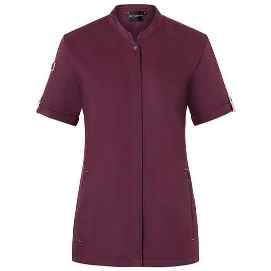 Bluza Kucharska Damska Slim Fit Oddychajaca KY135 - Aubergine (ca. Pantone 5185C)