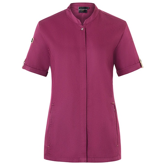 Bluza Kucharska Damska Slim Fit Oddychajaca KY135 - Fuchsia (ca. Pantone 689C)