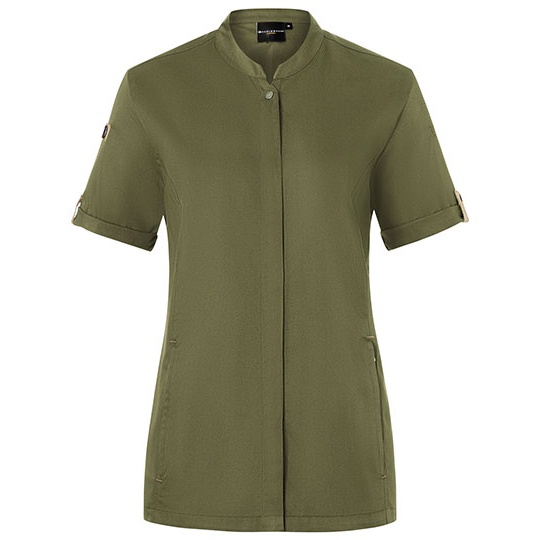 Bluza Kucharska Damska Slim Fit Oddychajaca KY135 - Moss Green (ca. Pantone 7764C)