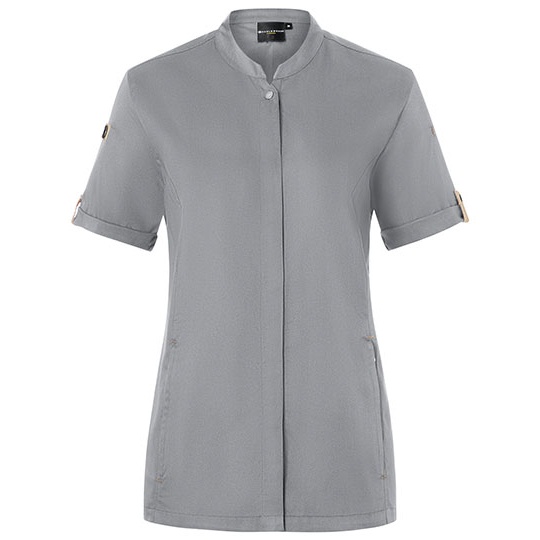 Bluza Kucharska Damska Slim Fit Oddychająca KY135 - Platinum Grey (ca. Pantone 4283C)