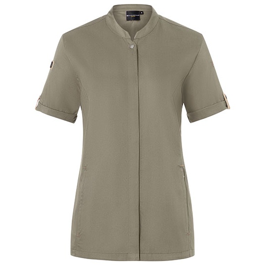 Bluza Kucharska Damska Slim Fit Oddychajaca KY135 - Sage (ca. Pantone 416C)