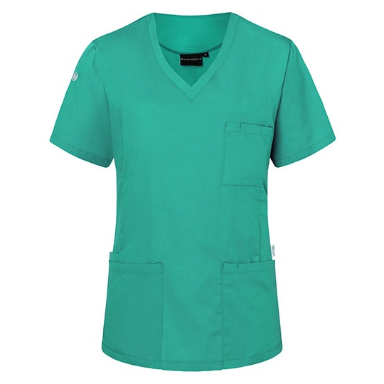 Tunika Damska Slim Twillowa z Recyklingu KY138 - Emerald Green (ca. Pantone 7717C)