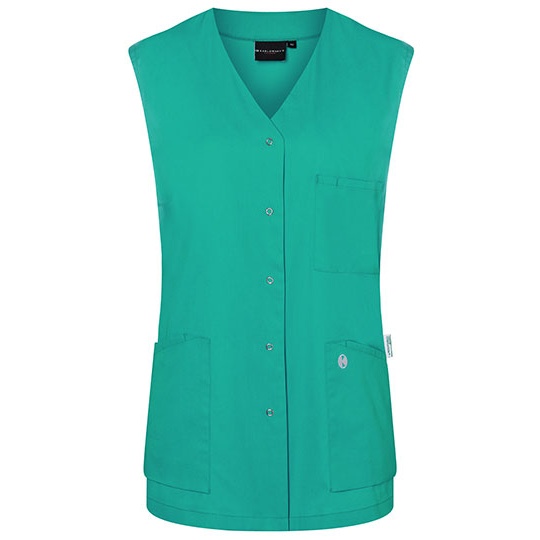 Tunika Damska Lekko Dopasowana Twill z Recyklingu KY141 - Emerald Green (ca. Pantone 7717C)