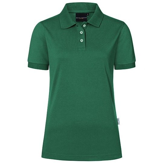 Koszulka Polo Damska Dopasowana Pique Stretch KY142 - Forest Green (ca. Pantone 554C)
