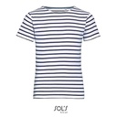 Dzieciecy T-shirt Klasyczny Bawelniany w Paski L01400 - White & Navy