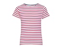 Dziecięcy T-shirt Klasyczny Bawełniany w Paski L01400 - White & Red
