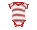 Body niemowlęce Krótkie Rękawy Bawełniane OEKO-TEX L01401 - White & Red