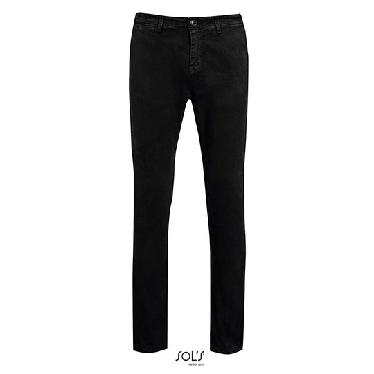 Spodnie Meskie Klasyczne Bawelniane z Elastanem L01424 - Black