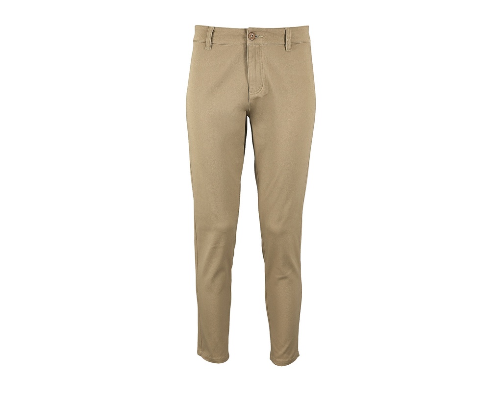 Spodnie Damskie Slim Bawelna Elastan L01425 - Chestnut