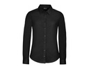 Koszula Damska Dopasowana Popelina Strecz L01427 - Black