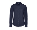 Koszula Damska Dopasowana Popelina Strecz L01427 - Dark Blue