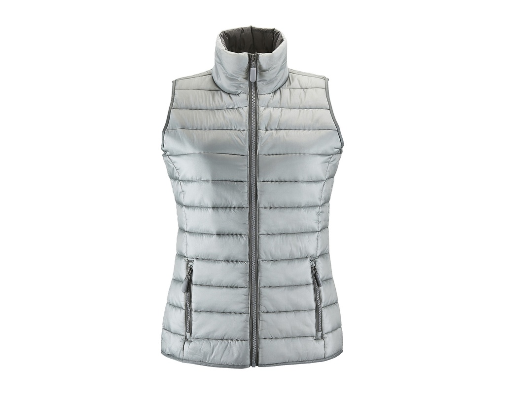 Bezrekawnik Damski Klasyczny Ocieplany L01437 - Metal Grey