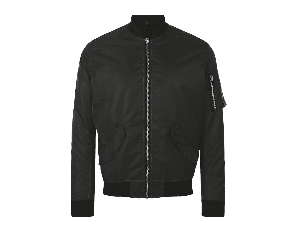 Kurtka unisex z zamkiem i ściągaczami L01616 - Black