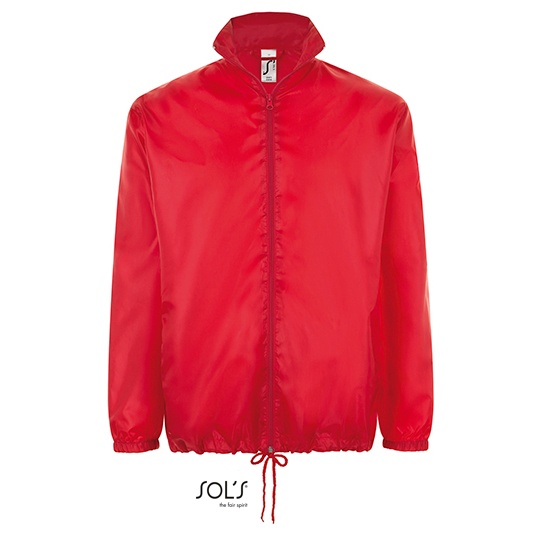 Kurtka Wiatrowka Unisex Poliester Wodoodporna L01618 - Red