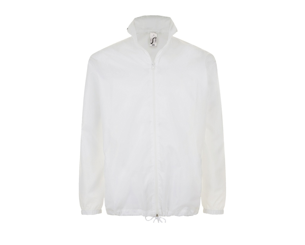 Kurtka Wiatrowka Unisex Poliester Wodoodporna L01618 - White