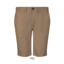 Bermudy Meskie Prosty Fason Bawelniane L01659 - Chestnut