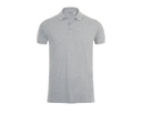 Koszulka Polo Meska Dopasowana Bawelna Czesana L01708 - Grey Melange
