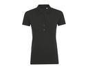 Koszulka Polo Damska Dopasowana Bawelna Elastan Pika L01709 - Black