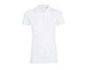 Koszulka Polo Damska Dopasowana Bawelna Elastan Pika L01709 - White