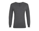 Damski sweter slim L01711 - Charcoal Melange