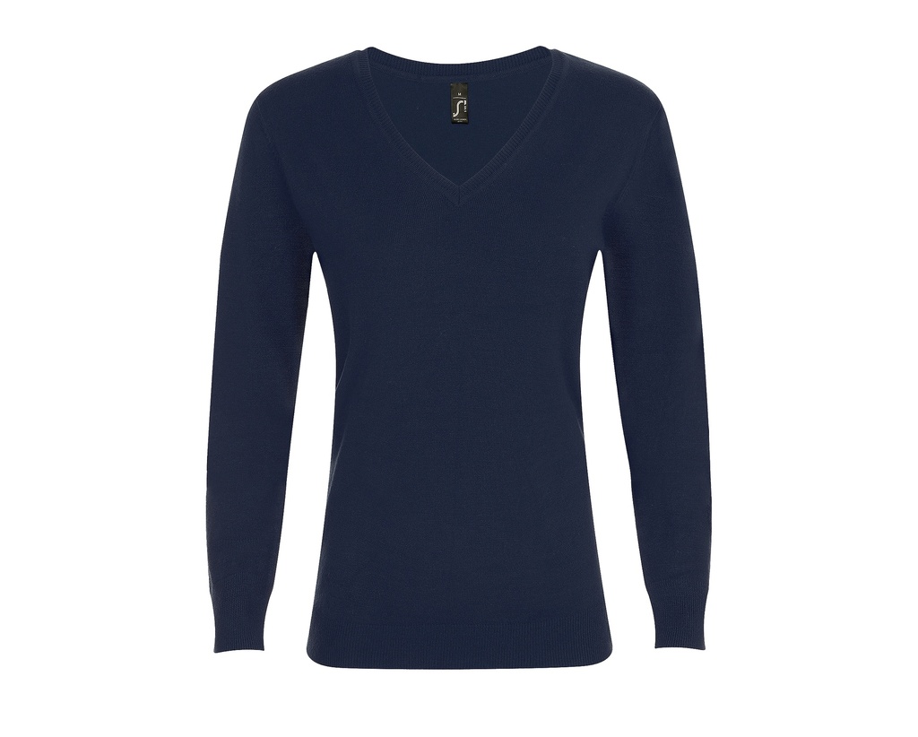 Damski sweter slim L01711 - French Navy