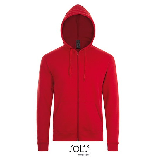 Bluza Klasyczna Unisex Bawelna Ring-Spun Rozpinana L01714 - Red